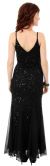 Spaghetti Strapped & Flared Formal Evening Dress back
